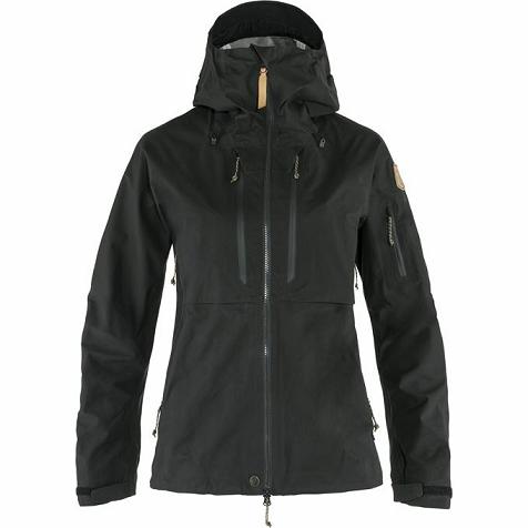 Fjällräven Women Keb Eco Shell Jacket Black PH51037 Philippines